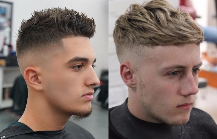 Прическа фейд: что это такое, фото мужских стрижек low, mid, high, skin, scissor, taper fade, модные варианты — гриб, короткий, средний фейдинг с дымчатым переходом, как у Элджея, техника выполнения, схема, видео, как подобрать по типу лица