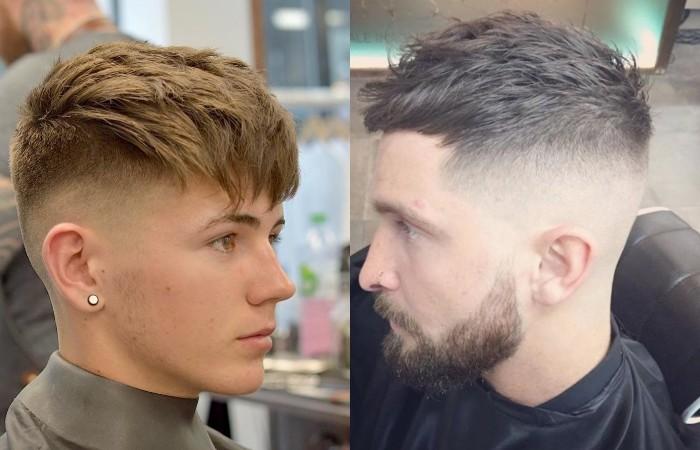 Прическа фейд: что это такое, фото мужских стрижек low, mid, high, skin, scissor, taper fade, модные варианты — гриб, короткий, средний фейдинг с дымчатым переходом, как у Элджея, техника выполнения, схема, видео, как подобрать по типу лица