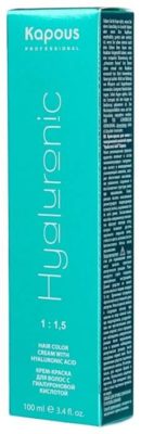 10 лучших красок для волос с пепельным оттенком Kapous Professional Hyaluronic Acid Крем-краска для волос с гиалуроновой кислотой, 100 мл