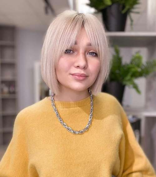 Двусторонняя челка и каре