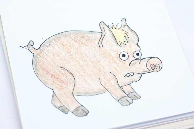 Как нарисовать свинью карандашом — простые пошаговые мастер-классы для начинающих14